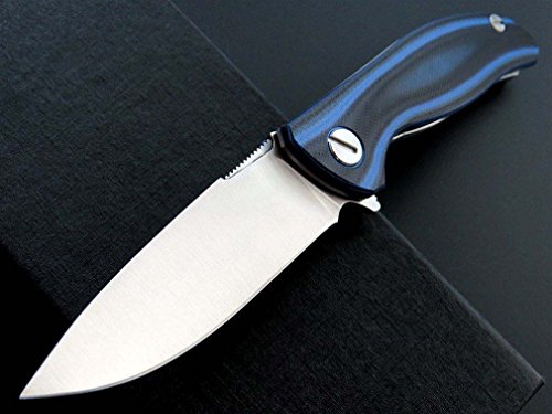 Eafengrow EF33 Folding Knife G10 Handle Ball Bearing Tactical Pocket Knives Outdoor Survival Hunting Camping Tools (Blue stripes)
