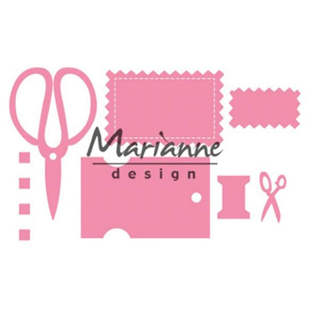 Marianne Design Collectables Eline's Craft Dates Die, Metal, Pink, 21 x 15.4 x 0.2 cm