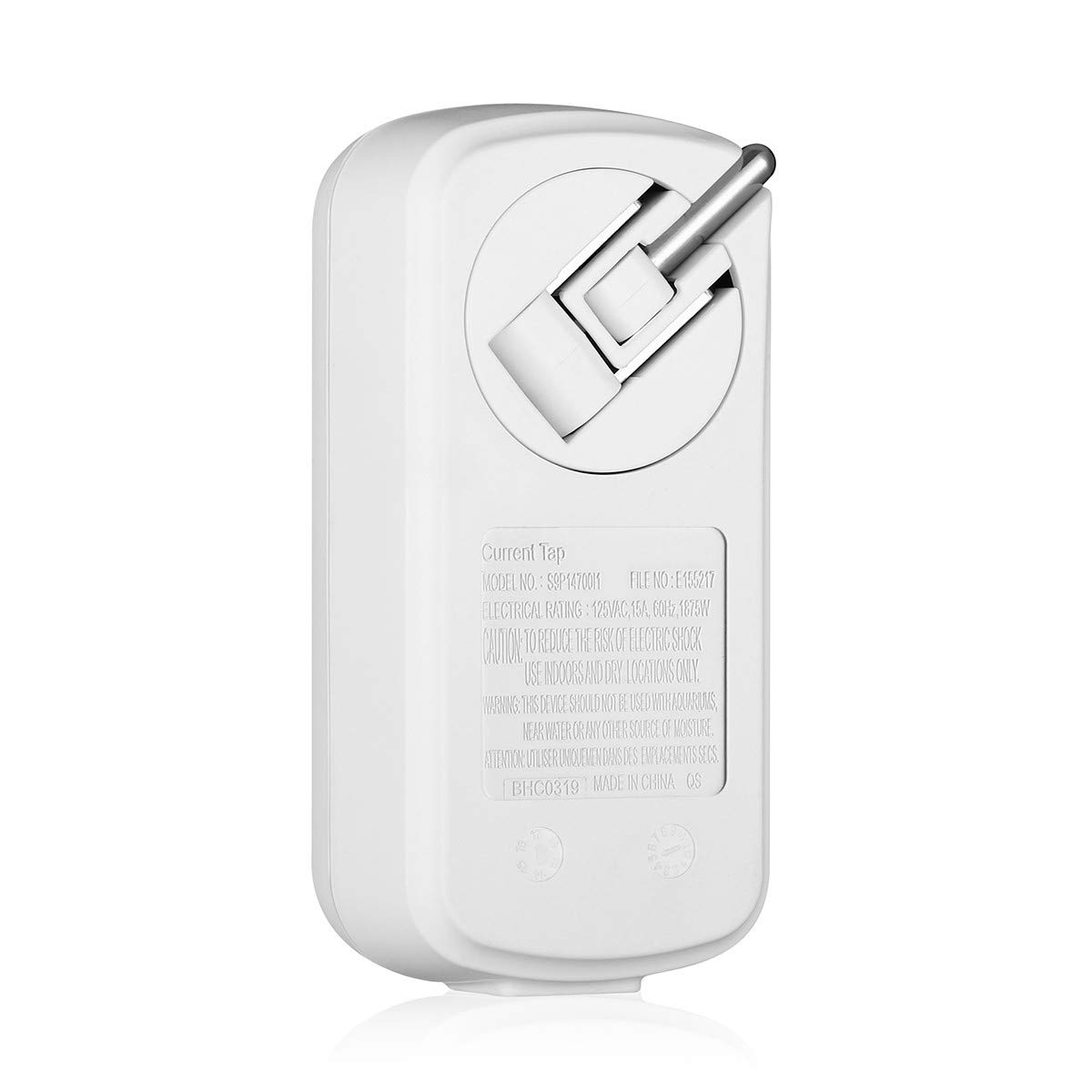[UL Listed] Poweradd Portable 360 Degree Swivel Outlet Surge Protector 100-240V with 2-Port 3.4A USB Wall Charger, 15A/1875W - White