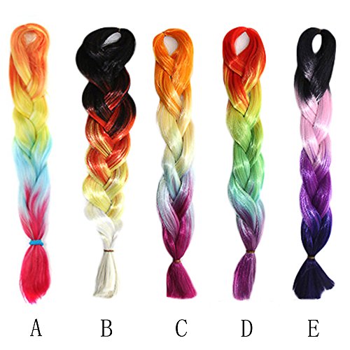 DEESEE Individual Braid Wigs Big Braids Color Small Black Pigtail cosplay wig