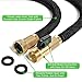 Expandable Garden Hose, econoLED 75FT Strongest Expanding Garden Hose on The Market with Triple Layer Latex Core & Latest Improved Extra Strength Fabric Protection for All Your Watering Needs(Black)