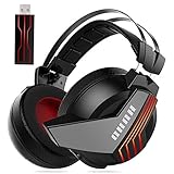 Wireless Gaming Headset 7.1 Surround Sound Gaming Headphones for PS4 PC Computer MAC Laptop, 3.5mm Wired Gaming Headphones for Xbox one iPhone - Black