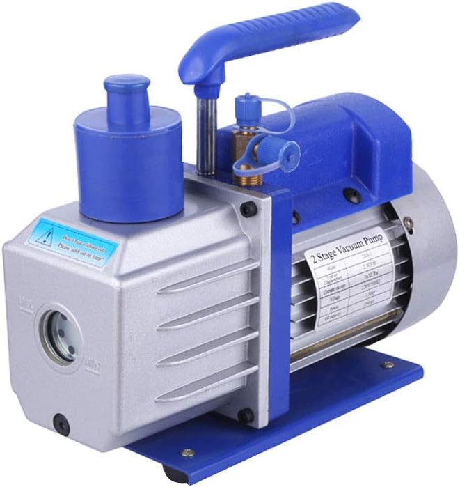 HanSemay 4.5CFM 1/2HP Two Stage Vacuum Pump Kit Rotary Vacuum Pump Air Conditioning Refrigeration 142L / min