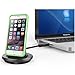 RND Apple Certified Dock for iPhone (10/X/8/8 Plus/7/7 Plus/6/6 Plus/6S /6S Plus/5/5S/5C/SE), iPad (Air/Mini), iPod (works with rugged, dual layer, slim cases, and no cases) (black w/ silver trim)