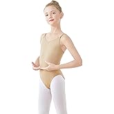 Dayrose Girls Nude Leotard, Seamless Dance Undergarment for Girls with Adjustable Straps for Ballet/Gymnastics/Skating
