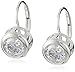 Platinum-Plated 925 Sterling Silver Round AAA Cubic Zirconia Earrings (3.8 cttw)