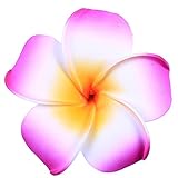 Anleolife Rose Hair Barrette Pretty Hawaiian Plumeria Flower Foam Red Flower Hair Clip 6pcs/lot (big purple)