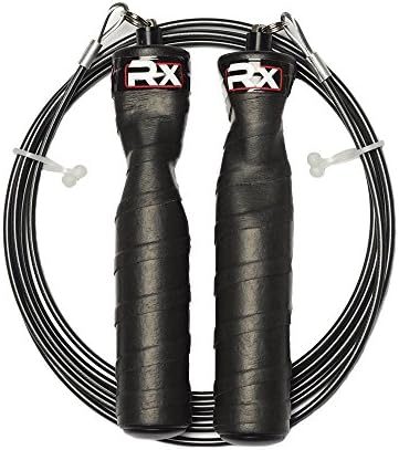 RX Jump Rope - Black Ops Handles with Trans Black Cable in Buff 3.4 or Ultra 1.8 (8'10", Ultra 1.8)