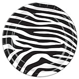 Zebra Print Plates (8/Pkg)