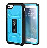 iPhone 6s Plus Case, Apple iPhone Plus 6s, rooCASE Tough Case Full Body Complete Coverage Protective Cover Hybrid PC / TPU Shock-Absorbing Heavy Duty Dual Layer Case for iPhone 6 Plus - Blue
