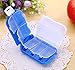 GracesDawn Pill Box Portable for Travel 8 Compartments Weekly Medicine Vitamin Plastic Pill Organizer Good for Purse and Pocket（4 Pack）