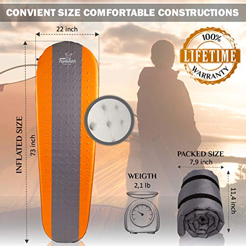 Self Inflating Sleeping Pad Lightweight Compact Foam Padding