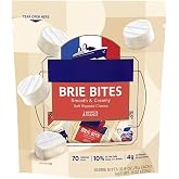 Brie Bites , this Brie still represents the best of French cheese making tradition. Ile de France Brie Bites are a buttery cheese with fresh, milky notes and a touch of hazelnut and mushroom. These perfect little bites are packed with protein and are perfect to throw in a lunch box or for an afterschool snack. For adults, one or two bites are the perfect treat with a glass of dry white wine or use the whole bag as part of the perfect cheese board. [ 9 oz , 0.5 lb ] 10 ct