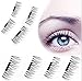 mright False Magnetic Eyelashes 3D Reusable Fake Eyelashes ,Best Fake eye Lashes Extensions No false eyelashes glue 0.2mm Ultra-thin 3D Fiber for Natural Look 2 Pairs 4 Pieces (4pcs)