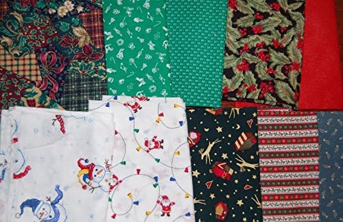 100pcs Christmas Quilt Blocks, Cotton Fabric Charm Pack, 5" Squares