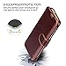 Belemay Compatible with Samsung Galaxy S7 Edge Case, Genuine Cowhide Leather Wallet Case, Protective Flip Folio Cover, Magnetic Closure, Kickstand Function, Card Holder Slots, Cash Pockets, Brown