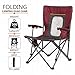 PORTAL Camping Chair Folding Portable Quad Mesh Back with Cup Holder Pocket and Hard Armrest, Supports 300 lbsthumb 4