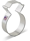 Ann Clark Diamond Ring Cookie Cutter - 3.75 Inches - Tin Plated Steel