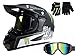 Myheartgoon Motocross Helmet Dirtbike Racing Helmet Black Silver