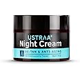 Ustraa Night Cream - De-tan & Anti-aging 50g - Dermatologically Tested - with Niacinamide & Licorice Extract | For Effective Tan Removal | No Parabens | No Mineral Oil