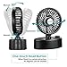 E-More Battery Operated Desk Fan, Mini USB Personal Table Fan, Stepless Speed Regulation, Super Quiet, Powered by USB or Rechargeable Battery, Small Fan Cooling for Office Desk Bedroom Outdoor(Black)