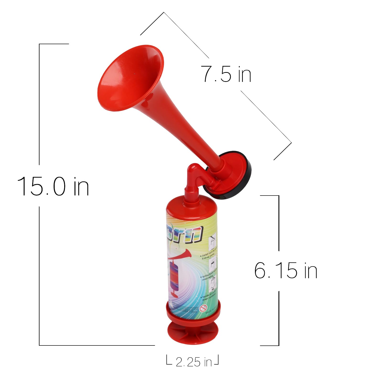 Handheld Airhorn Air Horns for Safety Handpush Horn, Party Noise Makers Horns for Boating Camping Party Supplies Xmas Holiday Celebration Favors BANHAO