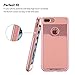 For iPhone 7 Plus Armor Case Moonmini Shockproof Anti Slip Ultra Slim Light Weight Back Cover TPU + PC Dual Layer Hybrid Protective Case (Rose Gold + Pink)