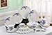 Porlien Elegance Collection Chinese Blue Flower Porcelain Dinnerware Set-46 Pieces, Service for 10