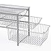 EZOWare 3-Tier Pull Out Sliding Drawer Storage Organizer Rack for Multipurpose Use Under the Sink, Bathroom, Cabinet, Office Desks, Counter top, Pantry, and Kitchen - Silver