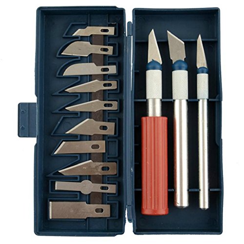 Ausuky 13 pcs hobby knife set gravar burin carving tool…
