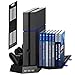 Kootek Vertical Stand for PS4 Slim / Regular PlayStation 4 Cooling Fan Controller Charging Station with Game Storage and Dualshock Charger ( Not for PS4 Pro ) primary
