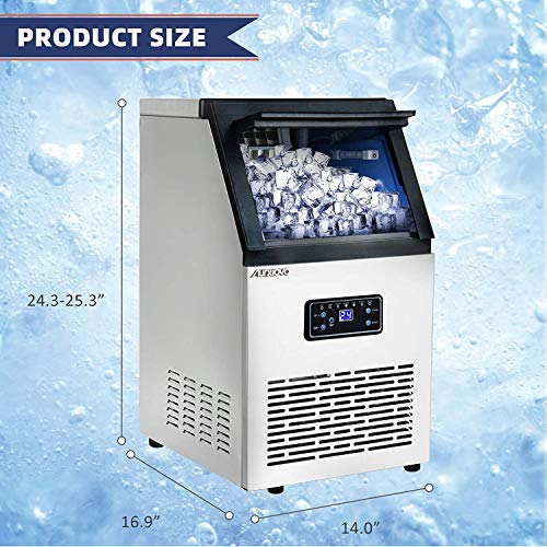 Commercial Ice Maker Machine Nurxiovo Stainless Steel Ice Cube Maker