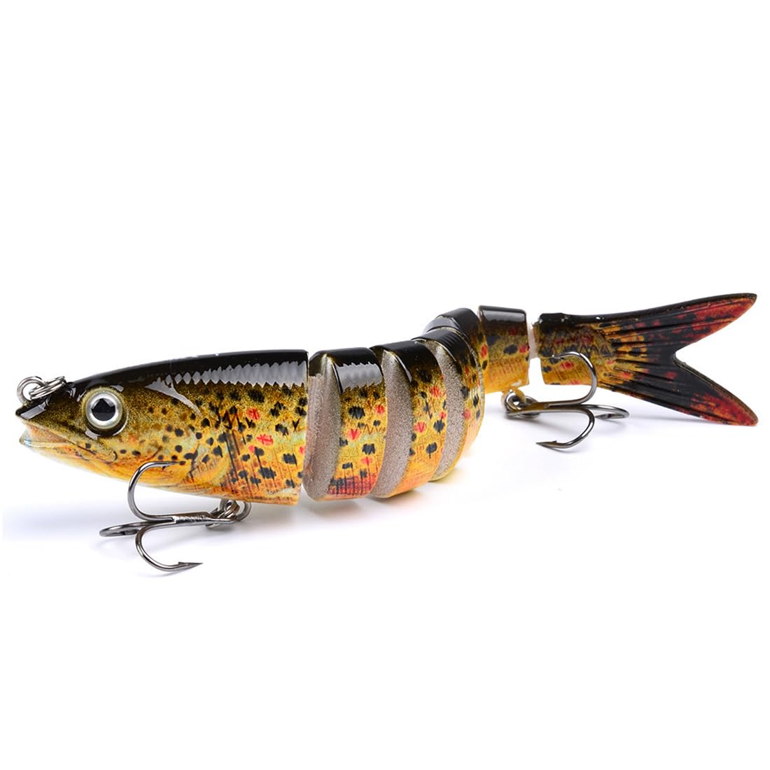 Fishing Accessories - Fishing for Pike, Bass and Trout Multi-Section Freshwater and Saltwater Swimbaits, Swinging Rubber Swimbaits Multi-Section Swinging Model A
