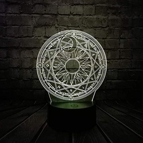 Night Light Cartoon Japanese Anime Cardcaptor Sakura Magic Circle 3D Lamp USB Night Light Multicolor Led RGB Lighting Bulb Luminaria Kid Toy