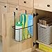 iDesign Axis Metal Over the Cabinet Storage Organizer, Waste Basket for Aluminum Foil, Sandwich Baggies, Cleaning Supplies, Garbage Bags, Bath Supplies, 6.2