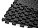 HemingWeigh Puzzle Exercise Mat EVA Foam Interlocking Tiles (Black, 24 Square Feet)