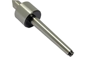 BLUEFOX TOOLS MT0 Mini Live Revolving Center for Lathe | for Precision Machine Revolving, Accuracy, Large Load Capacity for Industry | 1PC for Engineer, Work with Workpiece/Tailstock | Steel Material