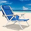 Goujxcy Backpack Beach Chair, Folding Camping Chair Beach Lounge Chair Portable Lightweight Outdoor Lounge Chairs Patio… 51BgAQX3hRL