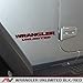 Jeep Wrangler Fender decal pair Unlimited Black decal with red outline die cut vinyl decal