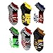 Disney Cars Boys 6 pk Socks (6-8 (shoe size: 10.5-4), Finish Line Grey Quarter)