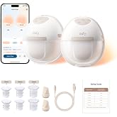 eufy Heated Wearable Breast Pump E20, Hands-Free, App Control | HeatFlow with 3 Heat Levels, App DIY Rhythm, Powerful 300mmHg Suction, 46dB Quiet Slim Fit, BPA-Free