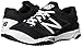 New Balance Men's T4040V3 Turf Baseball Shoe, Black/White, 11.5 D US