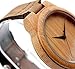 Treehut Men's Wooden Bamboo Watch with Genuine Leather Strap Quartz Analog wi...
