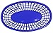 Set of 12 Blue Oval Fast Food / Deli Baskets, 9.25 by 5.67-Inch, Blue (12)