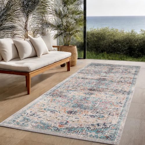 the carpet Palma - Outdoor Teppich wetterfest – Balkon Teppich, Terrasse & Garten – UV-beständig, pflegeleicht, Indoor Outdoor Teppich, Mehrfarbig, Bu