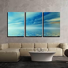 Surreal Clouds Reflected in Water x3 Panels