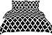 3 Piece Duvet Cover Set (Queen, Black) Duvet Cover with 2 Pillow Shams - Hotel Quality Brushed Microfiber - Luxurious & Extremely Durable - by Utopia Bedding