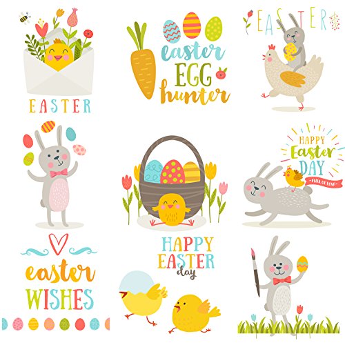 120pcs Easter Tattoos Temporary Easter Bunny Rabbit Tattoos for Easter Eggs Hunts - Thumbnail 4