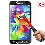 EVERMARKET(TM) Premium Tempered Glass 9H-Hardness Screen Protector Flim for Samsung Galaxy S5 i9600 - 3 Packs