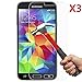 EVERMARKET(TM) Premium Tempered Glass 9H-Hardness Screen Protector Flim for Samsung Galaxy S5 i9600 - 3 Packs